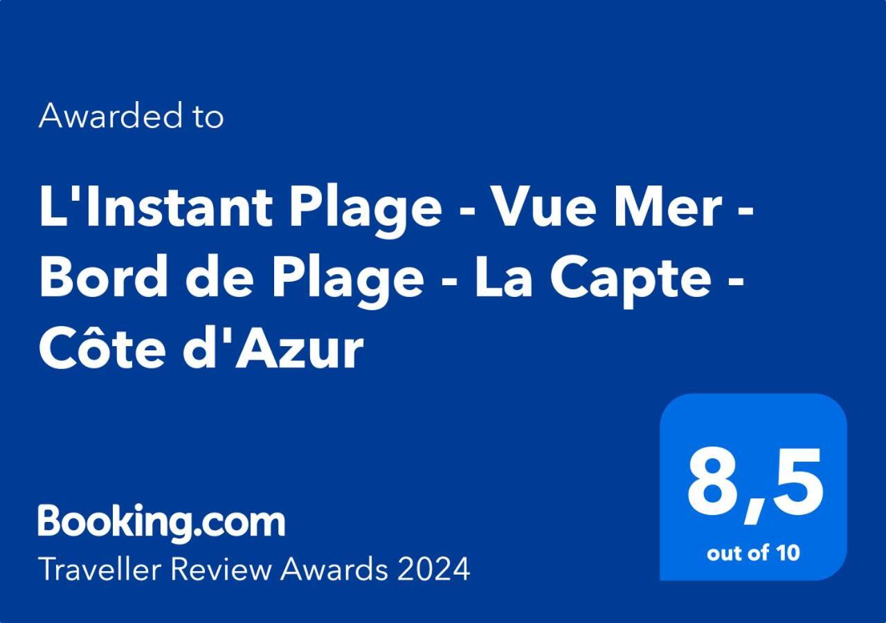 L'Instant Plage - Vue Mer - Bord De Plage - La Capte - Cote D'Azur 히에레 외부 사진